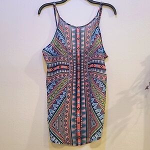 OP, S, multicolor sheer top